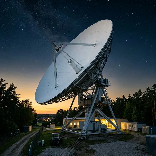 12-Meter-Parabolantenne der FUTURA-Radiosternwarte in Neu Golm