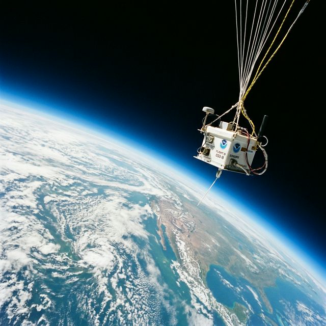 Stratosphärenflug — Blick aus 35 km Höhe